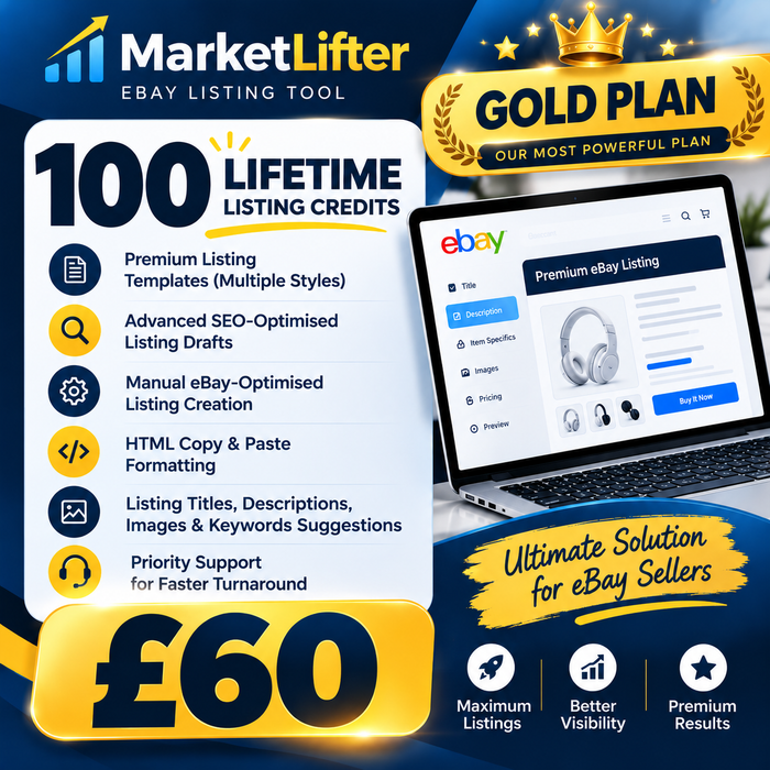 MarketLifter Gold — 100 Lifetime Listing Credits